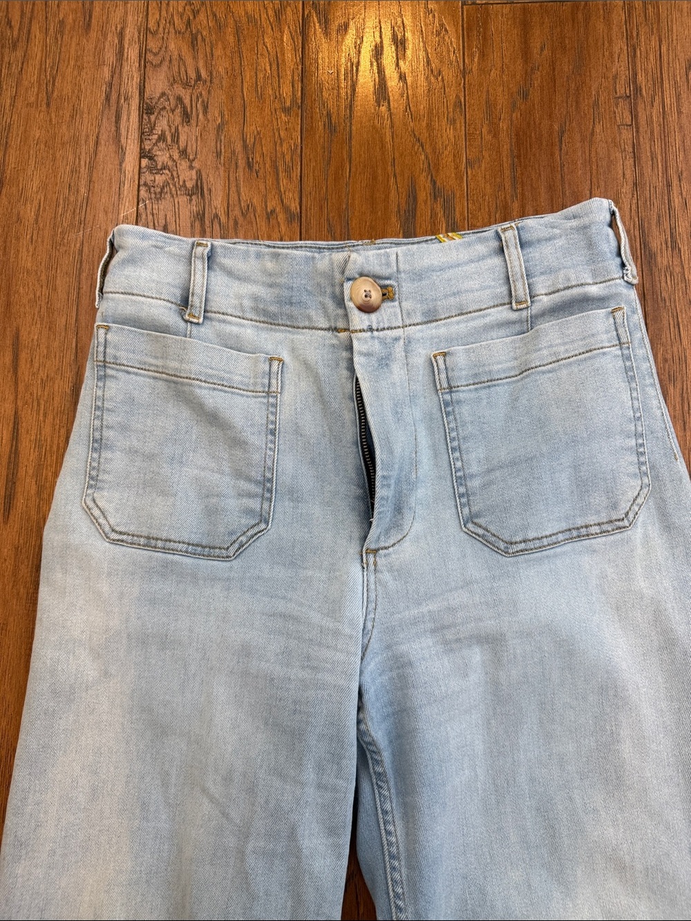 Maeve Colette Light Wash  Wide-Leg Crop Jeans, 29P - Picture 3 of 7